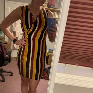 Striped mini dress